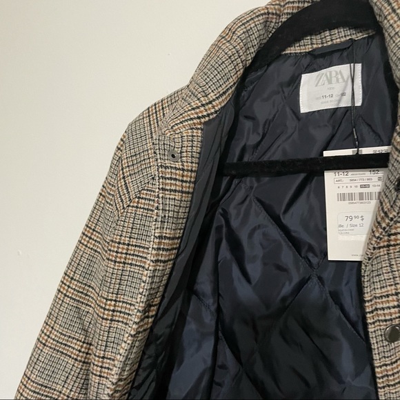 Taupe Brown Plaid Zara Jacket - Picture 5 of 8